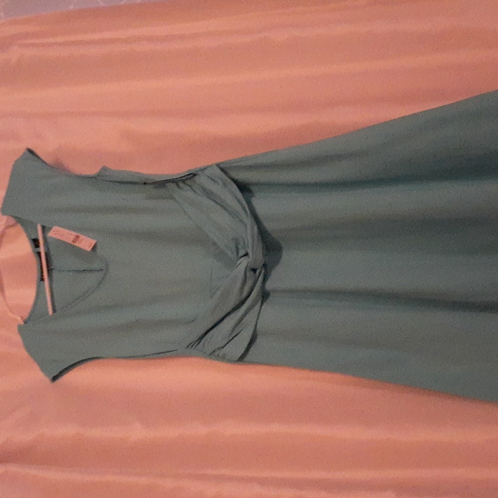NY&C Blue Medium Fit and Flare  cotton Dress